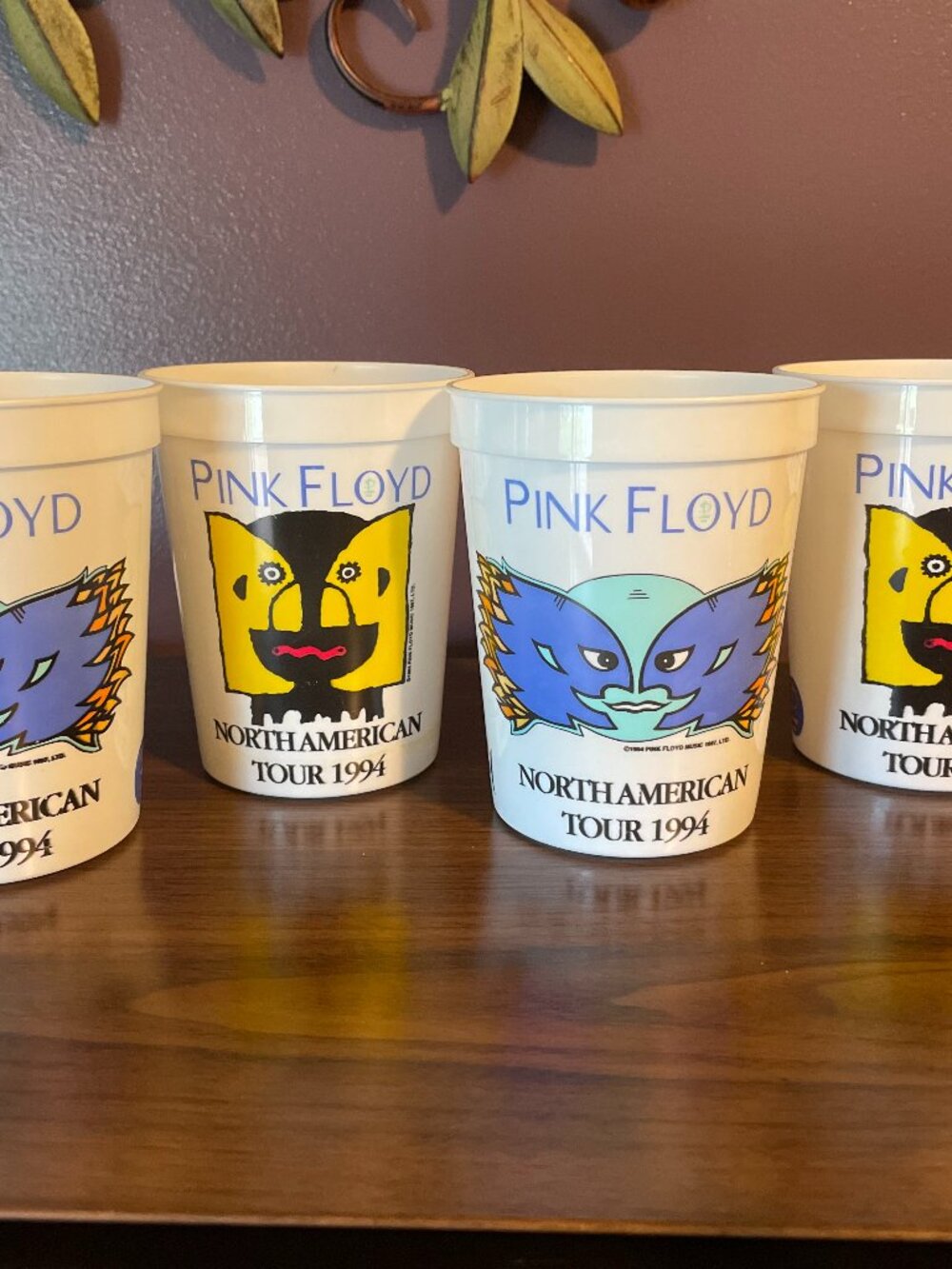 Pink Floyd Division Bell Set of 4 Plastic Cups